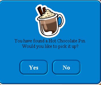 Hot Chocolate Pin Found