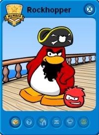 Image of meeting Rockhopper from Club Penguin