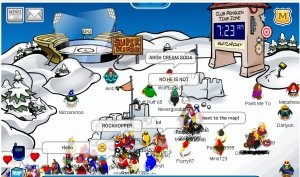 Image of meeting Rockhopper from Club Penguin