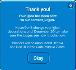 Igloo Contest Thank You